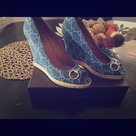 Gucci Denim Wedges size 10/40