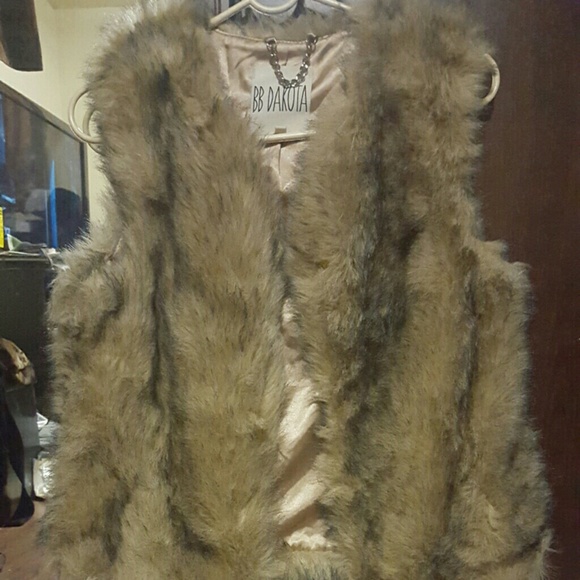 Faux fur vest