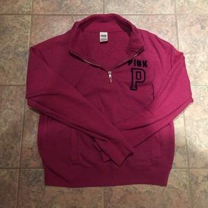 PINK VICTORIA SECRET QUATER ZIP!