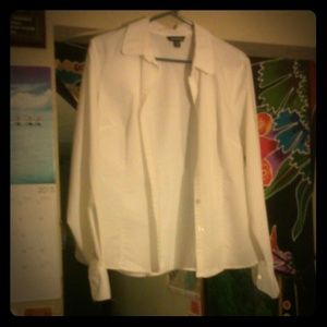 White button up blouse