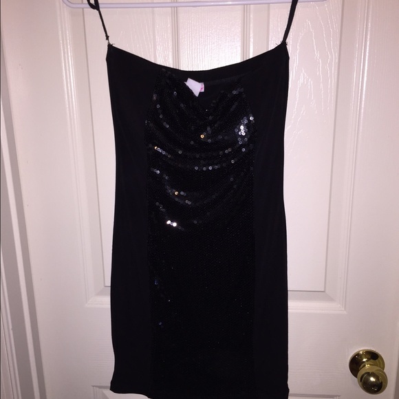 Black Sequin Dress