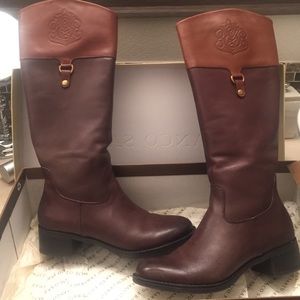 Franco Sarto two-tones riding boots size 7
