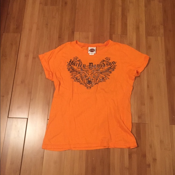 Orange Harley Davidson tee
