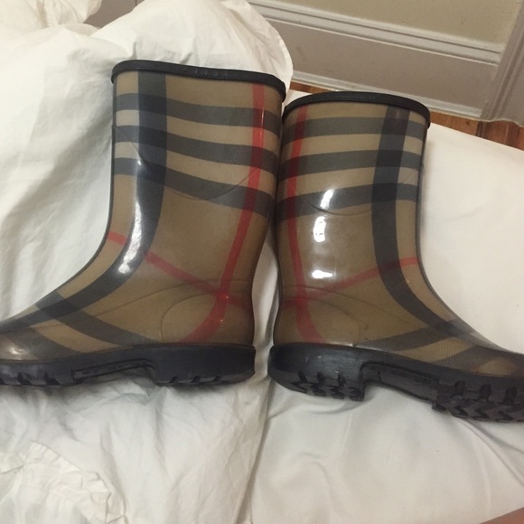 Burberry rain boots