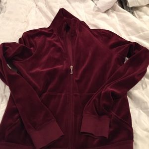 Juicy Couture Burgundy Velour Jacket