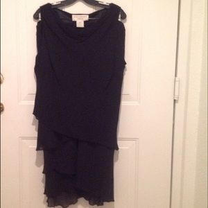 Jones NY black two piece tank and skirt set.