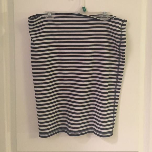 black and white striped skirt