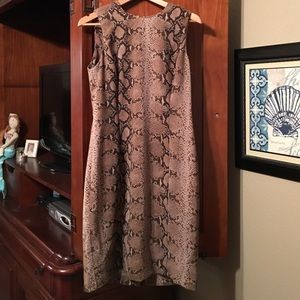 Snake sheath dress. Very flattering!