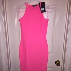 Hot Pink Midi Dress - Never Worn