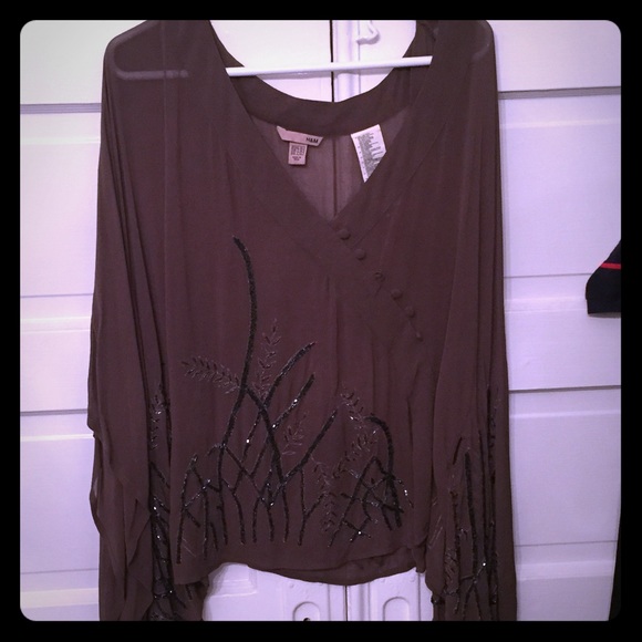 H&M beaded kimono top