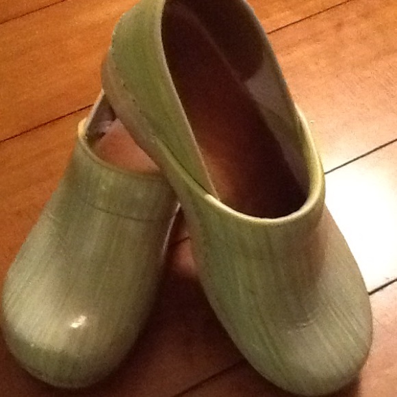 Green Dansko Clogs