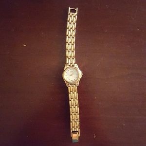 Citizen watch with iridescent face