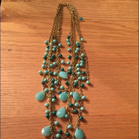 Turquoise gold necklace