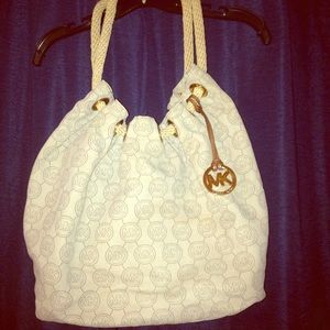 Michael Kors Marina large canvas shoulder tote