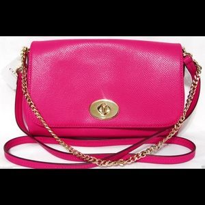 COACH CROSSGRAIN MINI PINK RUBY CROSS-BODY F34604