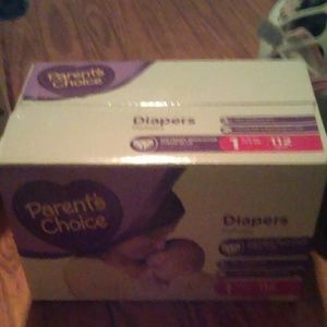 Box of parents choice diapers
