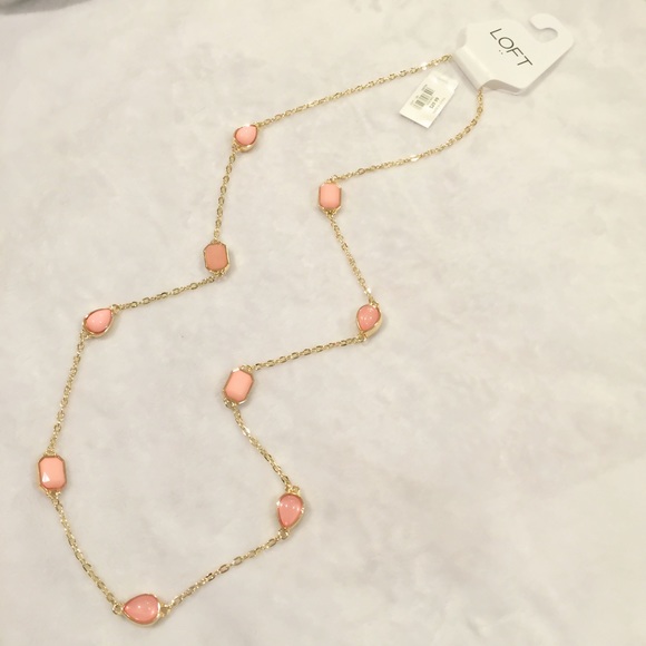 LOFT Jewelry - LOFT Pink & Gold Long Necklace