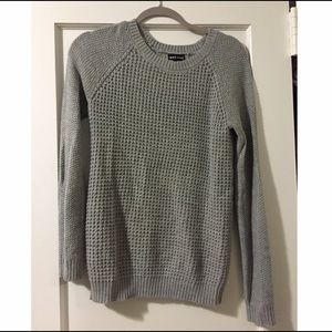 Waffle knit grey sweater