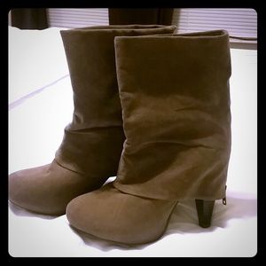 Dark tan ankle boots