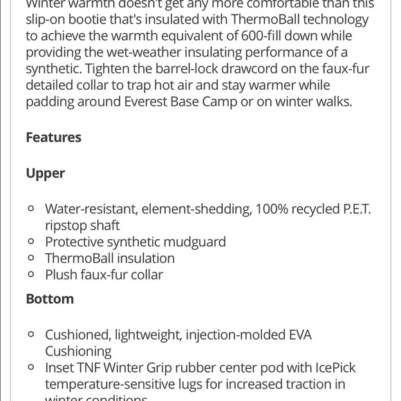 Women's North Face Winter Boots - Picture 3 of 4