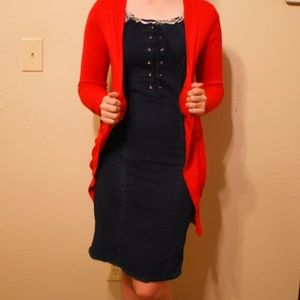 🎉Black Friday SALE🎉 Lace-up Jean Dress 👗