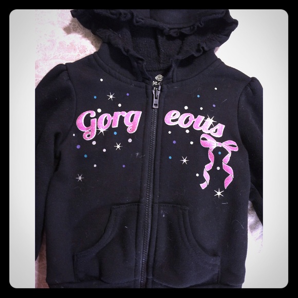 Gorgeous black okie dokie zip sweatshirt 12 months