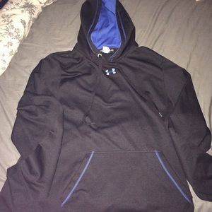 Blue/ black under armor hoodie