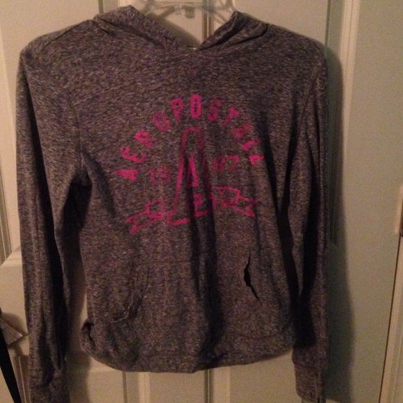 Long sleeve tee with hood