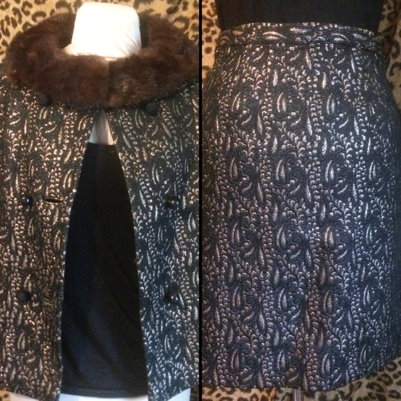 🚫SOLD🚫 1960's fur collar suit - Picture 2 of 4