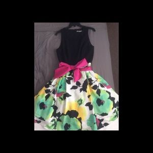 Eliza J Dress with vibrant sash