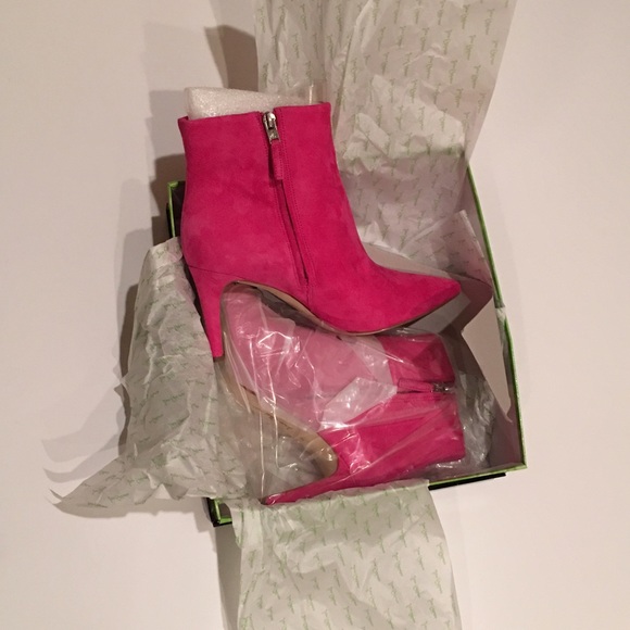 Sam Edelman Shoes - Hot Pink Suede Sam Edelman Booties Sam Edelman Shoes - Hot Pink Suede Sam Edelman Booties