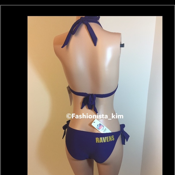 New NFL Baltimore Ravens swim suit bikini set - Picture 3 of 6