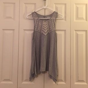 🌟REDUCED TODAY ONLY BOHO Gray Asymmetrical Tank