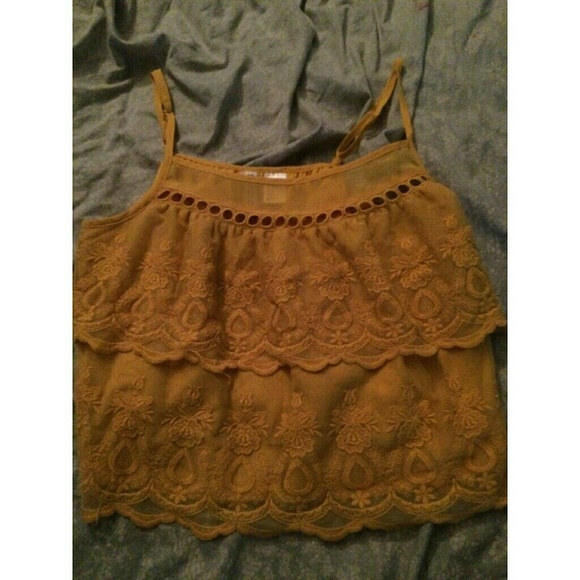 Yellow crop top