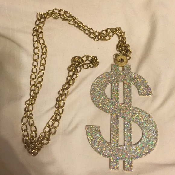 Costume dollar sign necklace