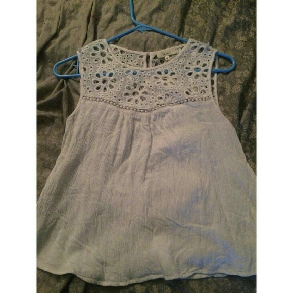 White flowy top