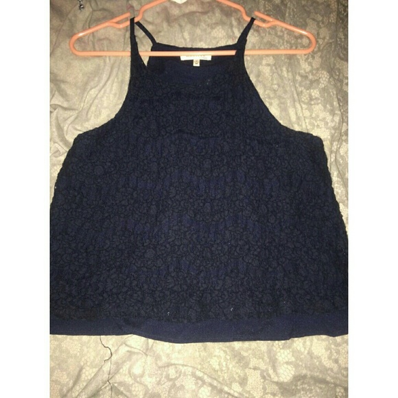 Navy blue crop top