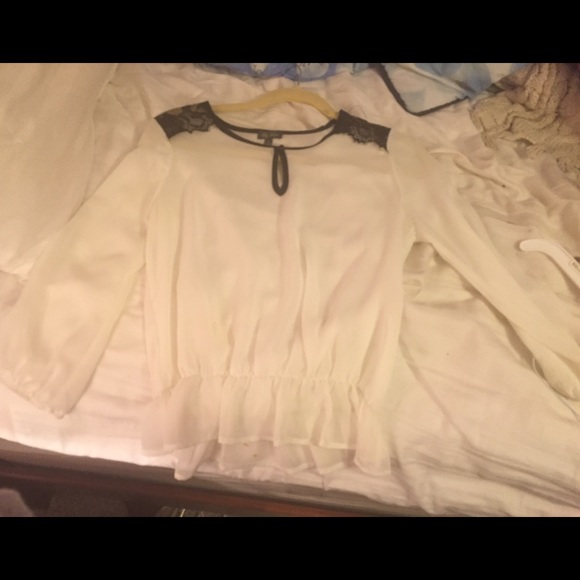 White and black shirt