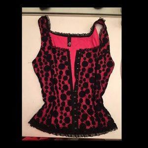 Lacey corset style top