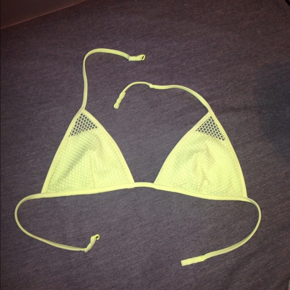 summer 2015 neon yellow mesh VS bikini top 🌸