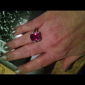 Sterling ruby ring