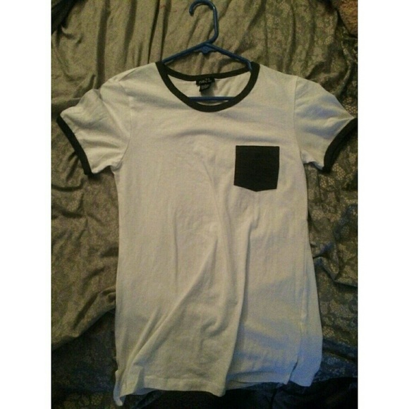 White pocket tee