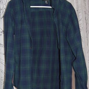 Forest green plaid flannel