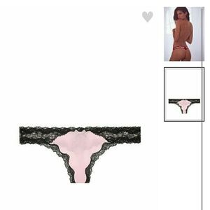 Victoria secret lace trim thong