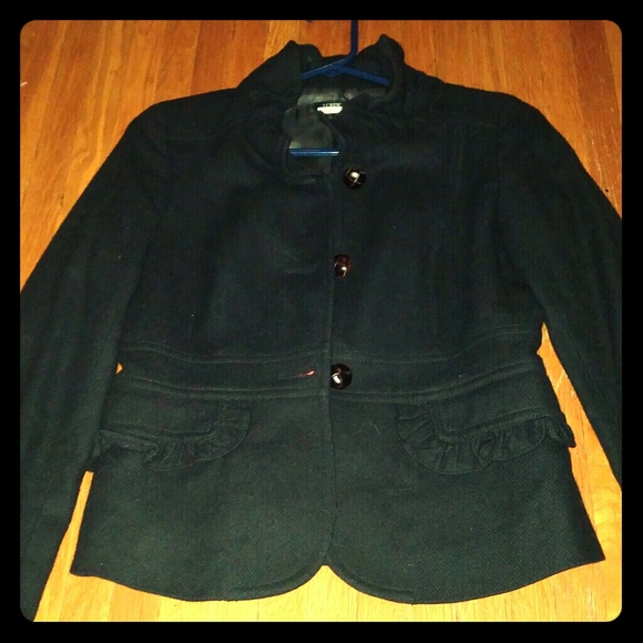 Black Heringbone J Crew Robert Noble Wool Blazer