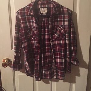 Red, plaid shirt