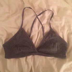 Grey Criss Cross Bralette