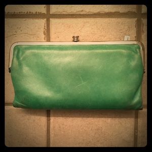 Mint green Hobo Wallet.