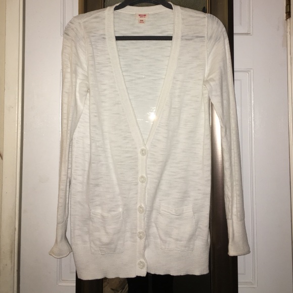 Mossimo White Boyfriend Cardigan