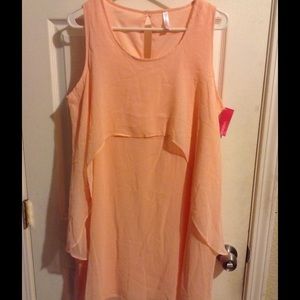 Xhilaration peach sleeveless dress top size Xl